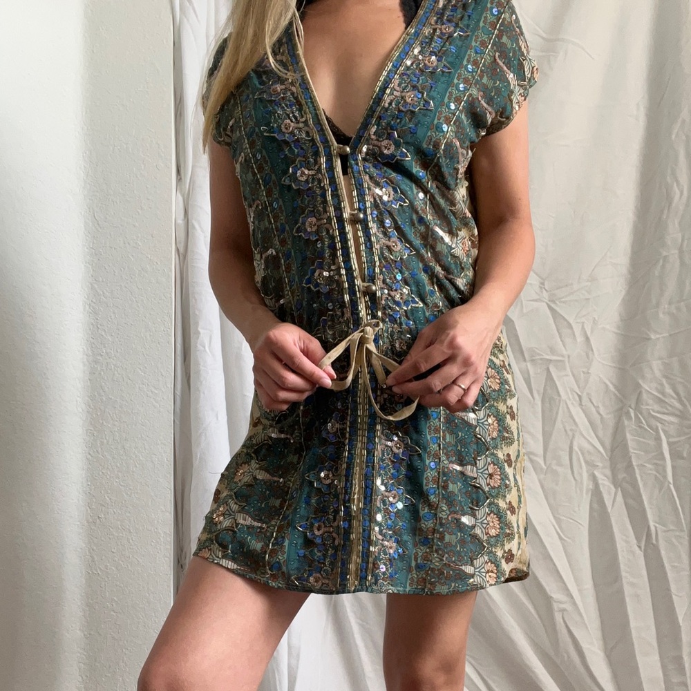 Anthropologie By Beyond Vintage Lawan Beaded Tunic